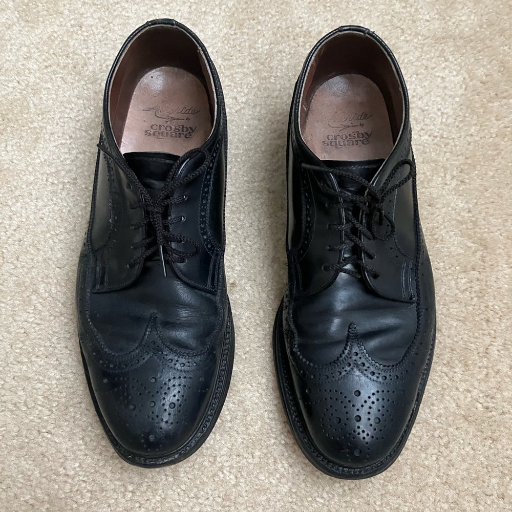 Air-Ride by Crosby Square Mens Wingtip Derby Genuine Leather 9 1/2